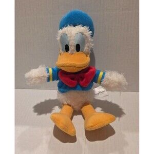 Disney Parks Authentic Original Donald Duck Plush Fluffy Fuzzy 10"